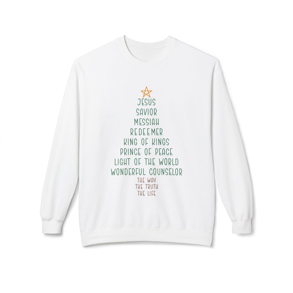 Christian Christmas Sweatshirt - Jesus Tree Design