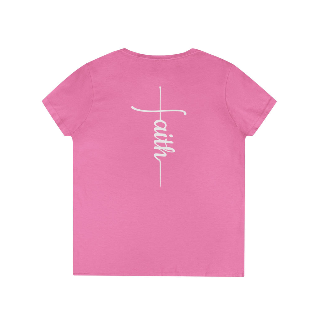 She Is Worthy- V Neck, Ladies Tee