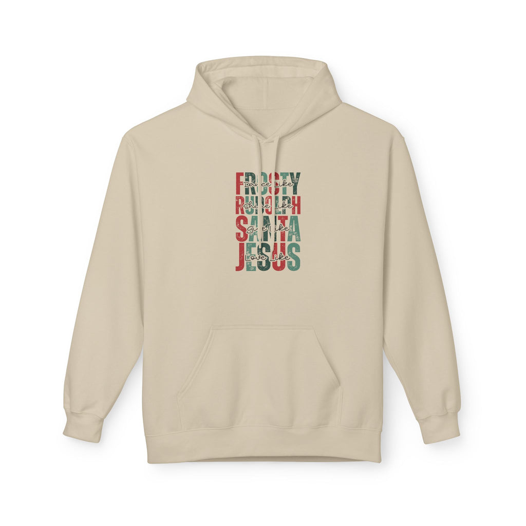 Holiday Fun Hoodie: Frosty Rudolph Santa Jesus Design