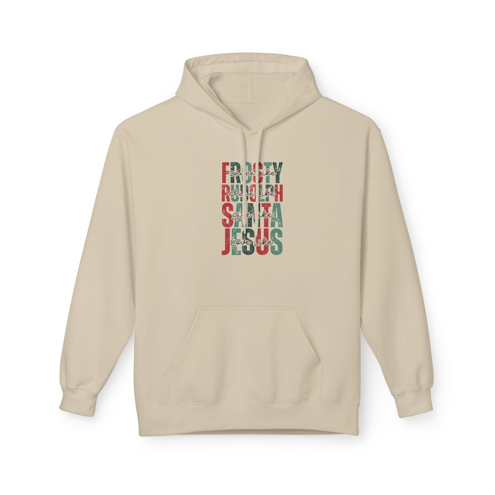 Holiday Fun Hoodie: Frosty Rudolph Santa Jesus Design