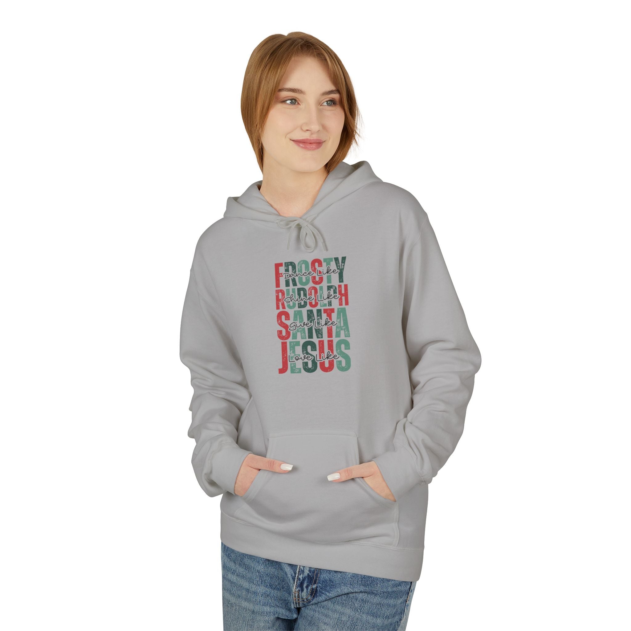 Holiday Fun Hoodie: Frosty Rudolph Santa Jesus Design