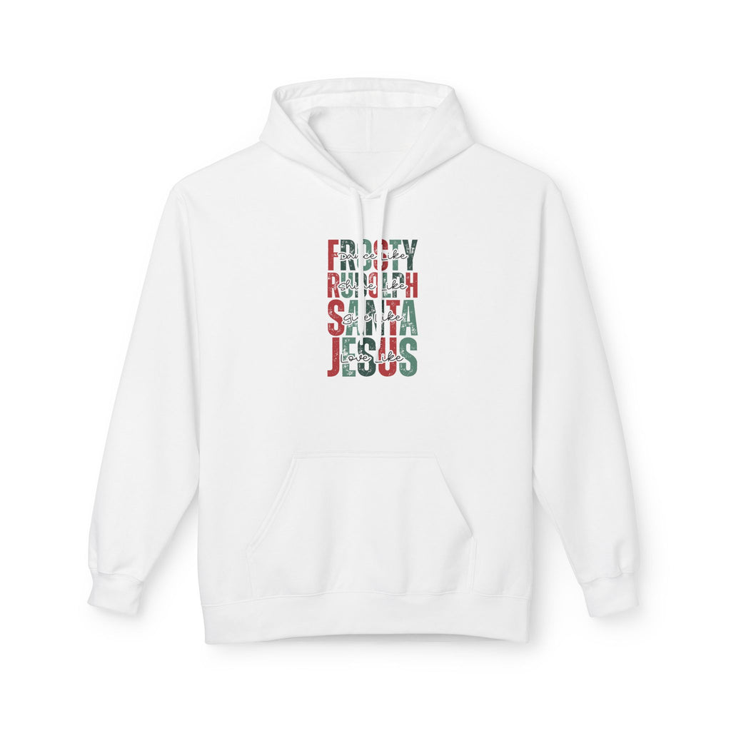 Holiday Fun Hoodie: Frosty Rudolph Santa Jesus Design