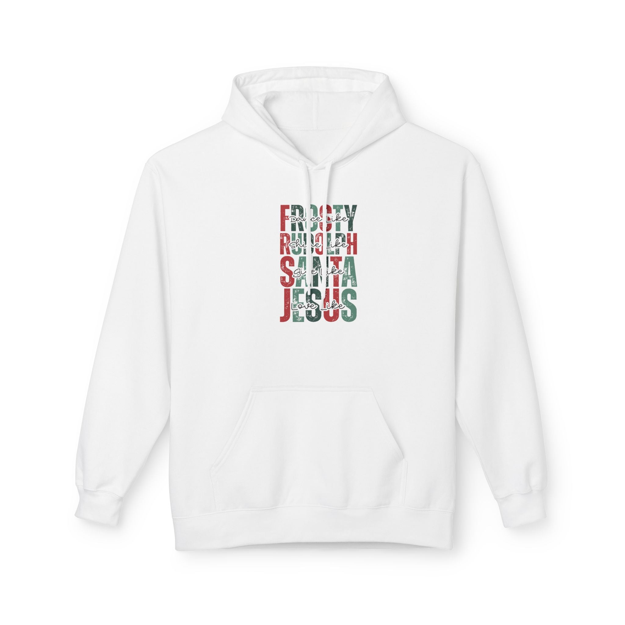 Holiday Fun Hoodie: Frosty Rudolph Santa Jesus Design